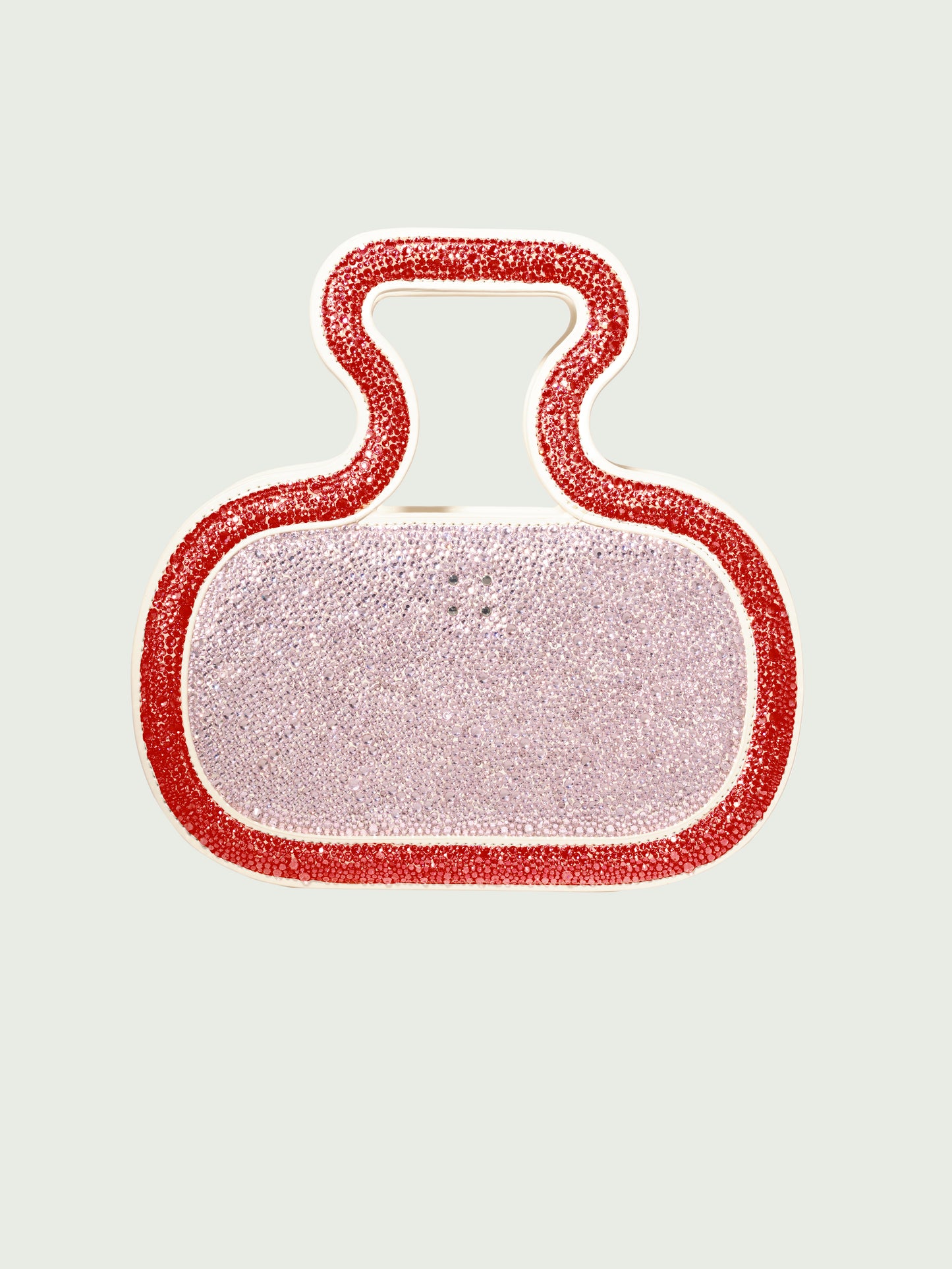 Silhouette Bag in Baby Pink & Red Swarovski crystals