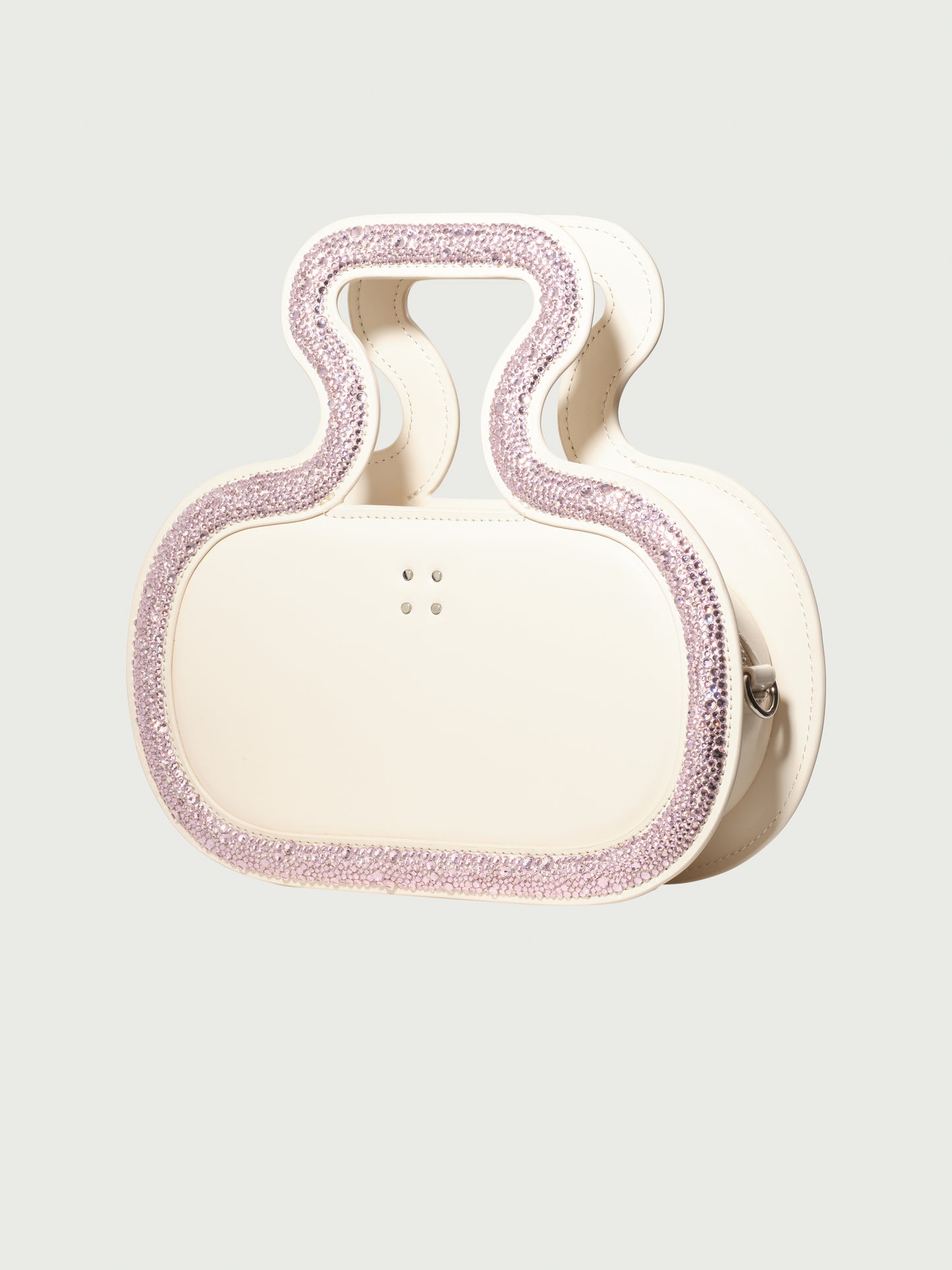 Silhouette Bag in Baby Pink Swarovski crystals Handle