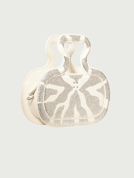 Silhouette Bag in Silver Pattern Swarovski crystals