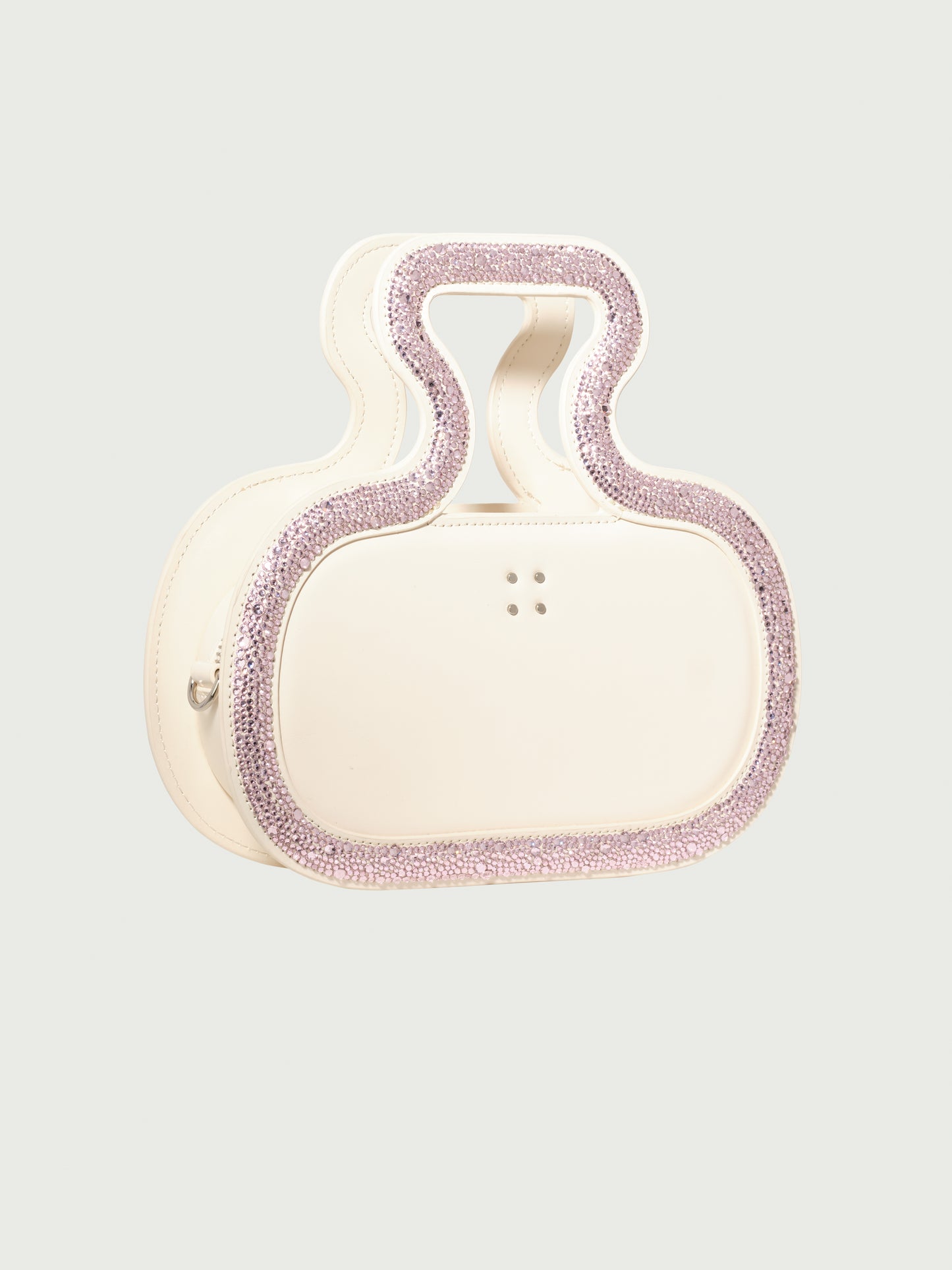 Silhouette Bag in Baby Pink Swarovski crystals Handle