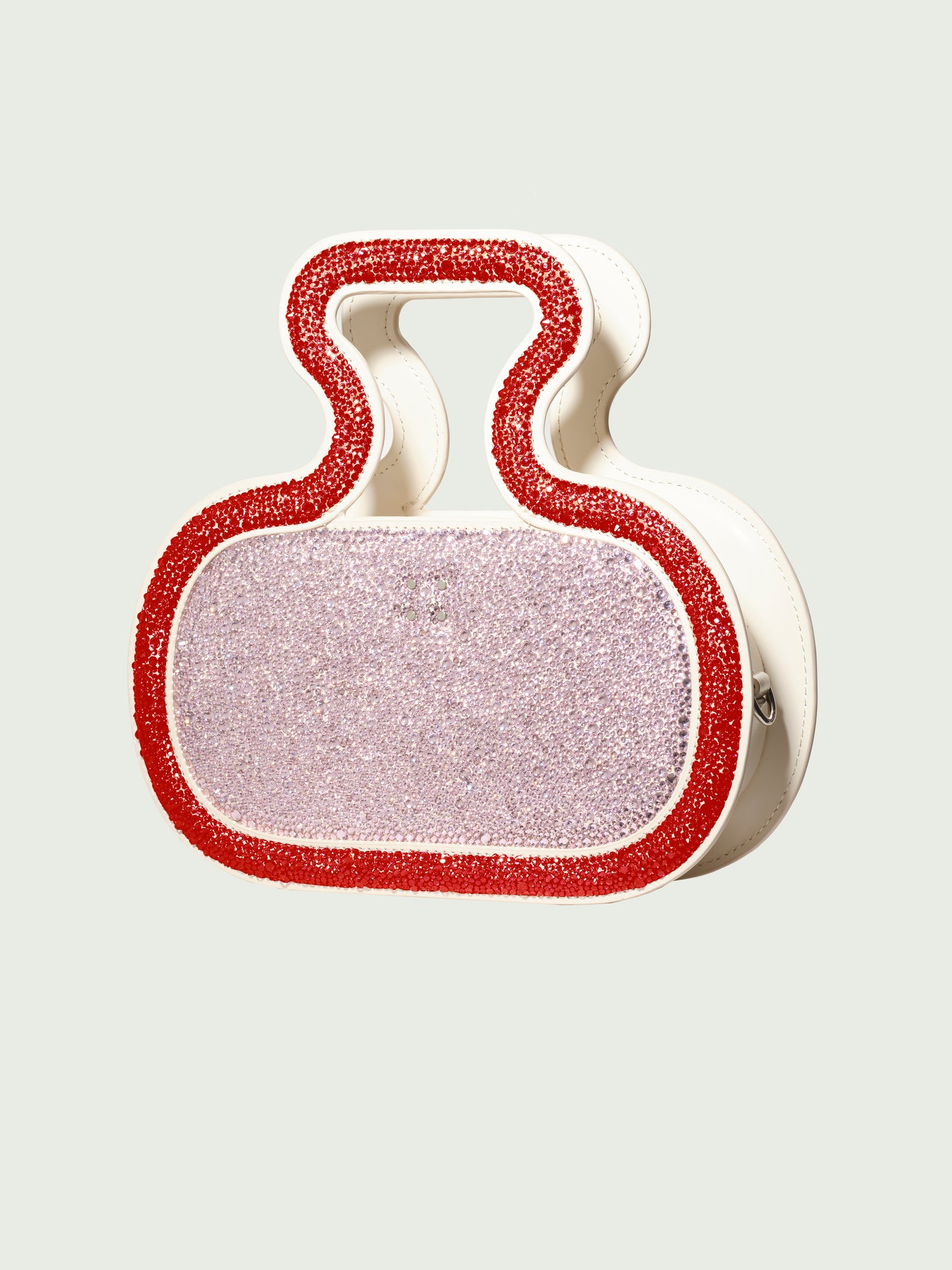 Silhouette Bag in Baby Pink & Red Swarovski crystals