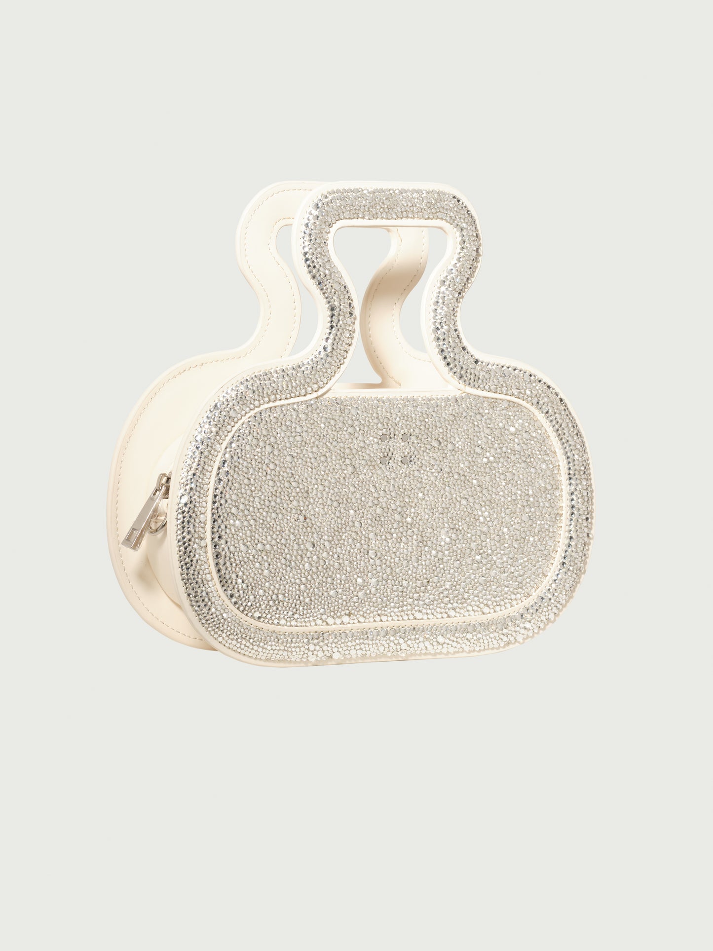 Silhouette Bag in Silver Swarovski crystals