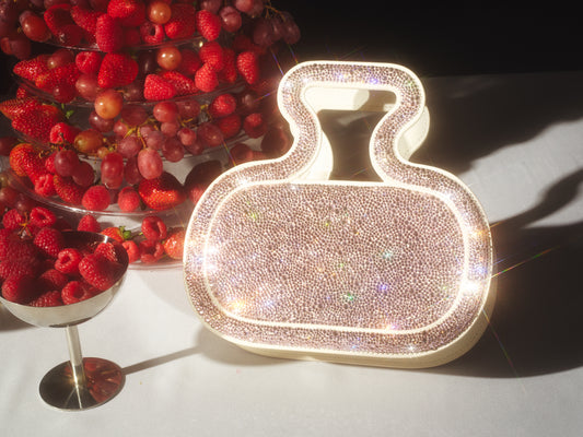 Silhouette Bag in Baby Pink Swarovski crystals